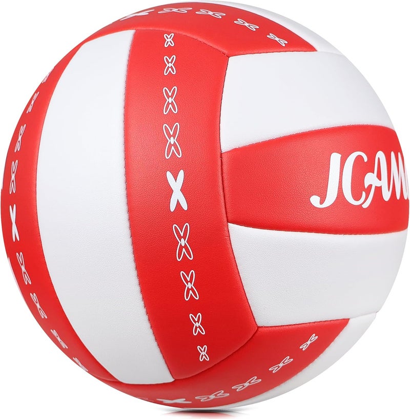 JCAMOY Volleyball Size 5 - Premium PU Leather, Ultra-Durable Soft to The Touch for Youth, Adults, Ideal for Indoor, Outdoor, Beach Sports Training - Image 4